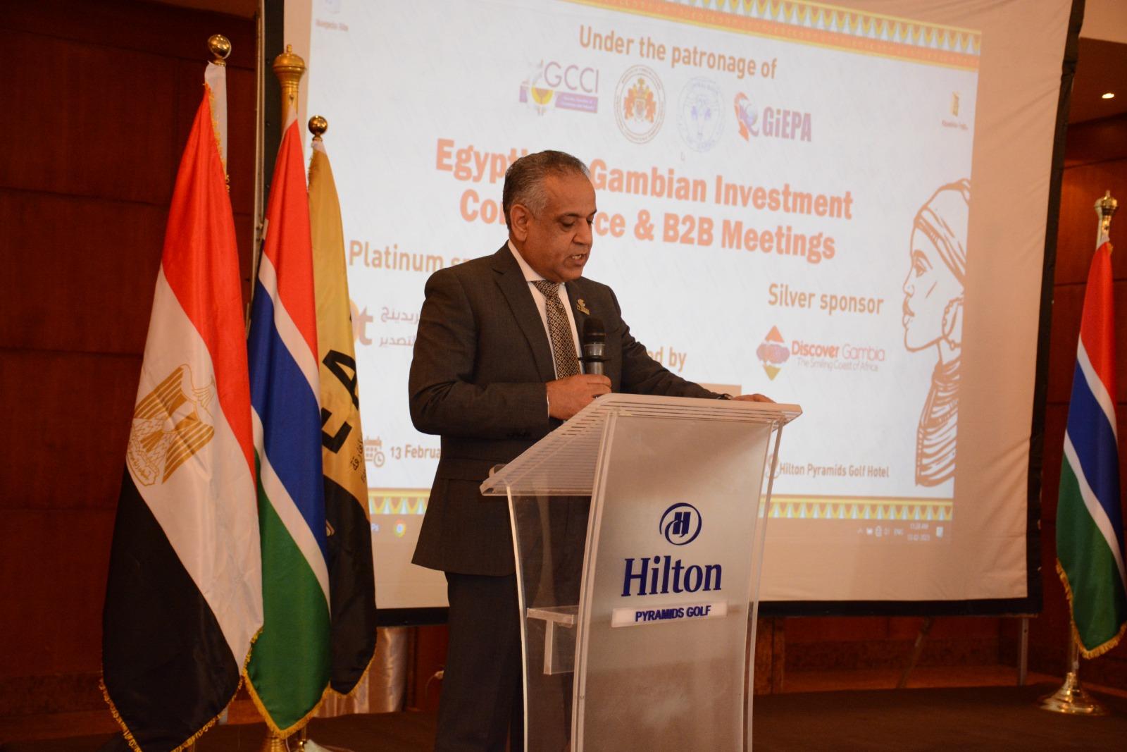 د. يسري الشرقاوي رئيس جمعية رجال الأعمال المصريين الأفارقة فى مؤتمر جامبيا مصر